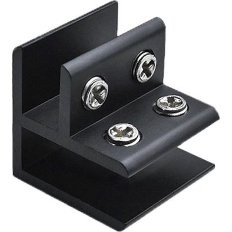 Guide de porte de douche coulissante en verre, lot de 5, rail inférieur anti-battement en aluminium, compatible avec tous les systèmes et résistant à l'humidité. (1/5)