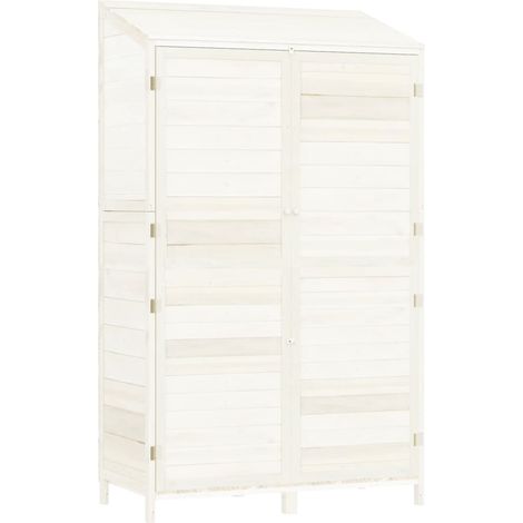 Maison Exclusive - Capanno da Giardino Bianco 102x52x174,5 cm Legno Massello Abete
