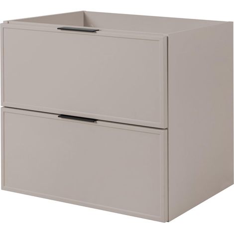 Mobile da bagno, Cashmere, maniglia nera, 46 x 60 x 57 cm (1/5)