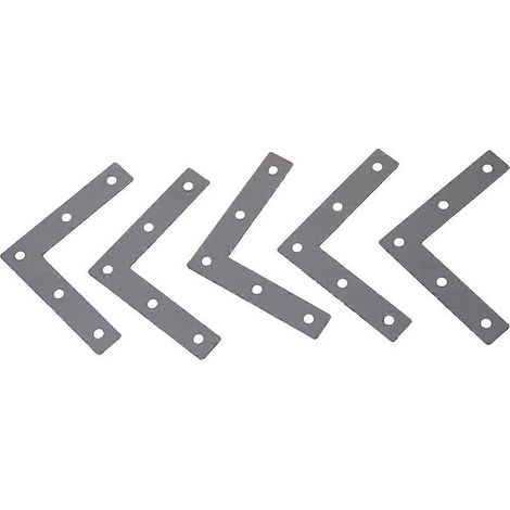 Équerre de renfort d'angle plate en forme de L 80 mm x 80 mm (1/5)