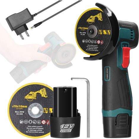 Outil de meulage électrique de 3 pouces, moteur de brosse, machine d'angle multifonctionnelle, coupe-lithium portatif, puissance utilitaire pour couper, polir les carreaux de céramique, le bois, la pi (1/5)