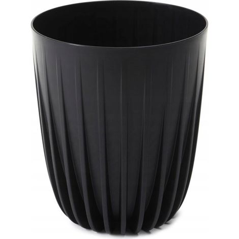 Vaso da fiori Mira Eco in plastica con inserto, 14,5 cm, nero