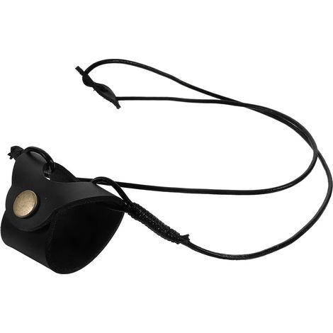 Cinturino regolabile per occhiali da donna in similpelle nera, elegante e semplice, per tenere gli occhiali al sicuro. (1/5)