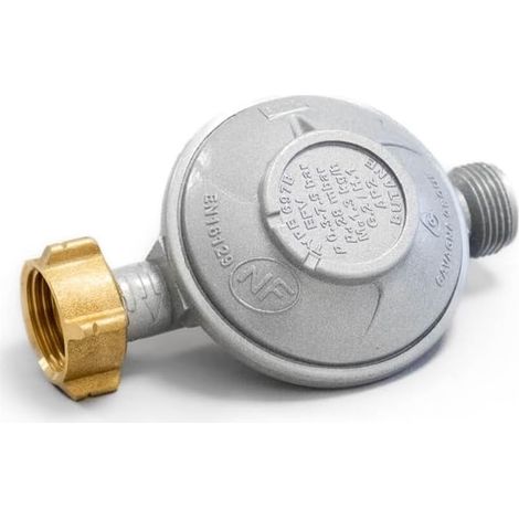 1 Détendeur Gaz Butane 28 Mbar Limiteur De Débit Raccord 21,7 Mm Norme NF Cuisine Extérieur (1/2)