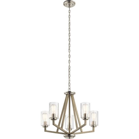 Lampadario Contemporaneo Deryn Acciaio Grigio Antico 5 Luci E27 (1/5)
