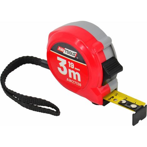 Mètre ruban awtools compact 3m x 19mm nylon verrouillage double (1/2)