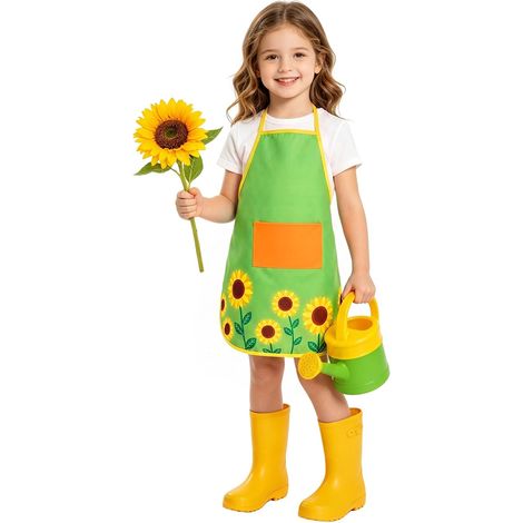 Garden Apron Garden Tools with Pocket for Men and Women Multifunction Waterproof Wear-Resistant for Barbecue, Restaurant, Cafe, Gardening Party Carnival Theme (1/5)