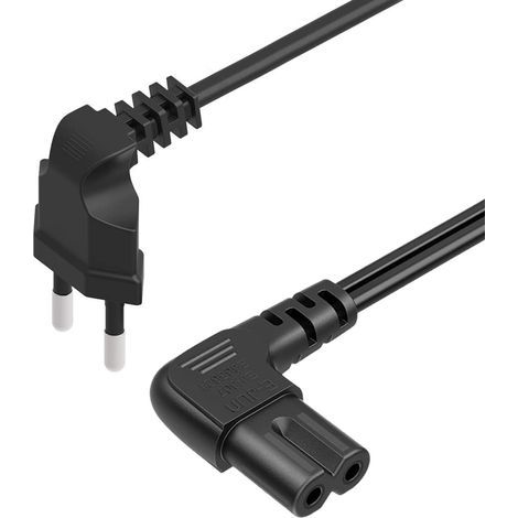 C7 power cable, 90 degrees, 3 meters, 18AWG, for LG Samsung TCL TVs (1/5)