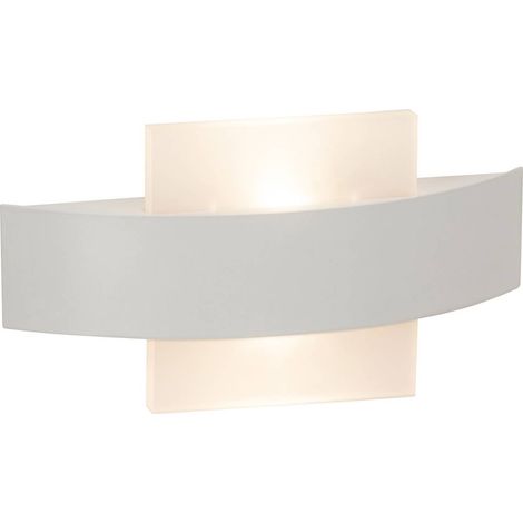 BRILLIANT Lampe Solution LED Wandleuchte 26cm quadratisch weiß  2x 3.5W LED integriert (COB), (335lm, 3000K)  Lichtauslass nach oben und unten
