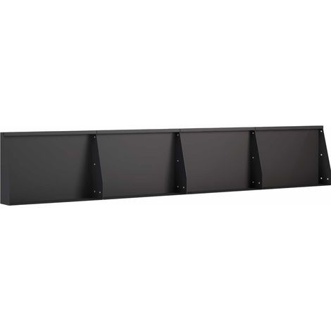 vidaXL Muro de Contención 4 uds. 60 x 12 x 50 cm Acero Negro (1/2)