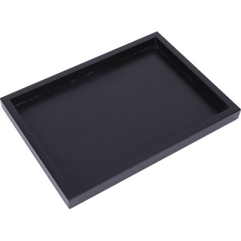 Plateau de service rectangulaire en bois multi-usages pour thé, café et autres aliments, idéal pour la maison et le restaurant (25 x 18 x 2 cm). (1/5)