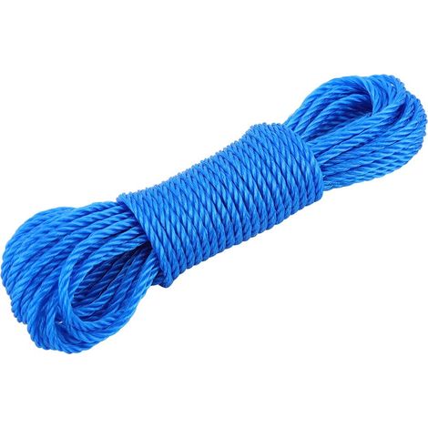 Corde de jardin 10 m Corde en nylon pour étendoir pour jardinage, accessoires de jardin, étendoir pour la maison (Bleu) (1/5)