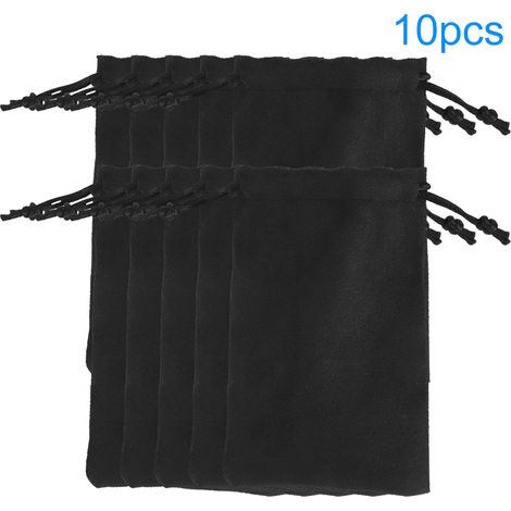 Sac cadeau en daim Double face doux avec cordon de serrage, organisateur d'enveloppe pour jeu de fête 9x18 cm (1/5)