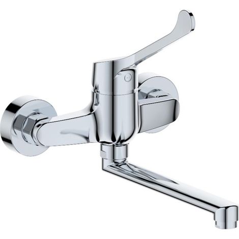 Miscelatore Lavello a parete leva clinica cromato Ø40 mm - Timeless  Tecom