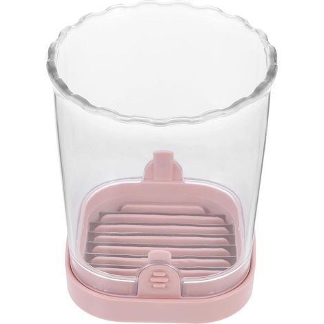 (Rose) Trancheuse multifonctionnelle en acier inoxydable pour pommes et légumes, outil de cuisine portatif pratique (1/5)