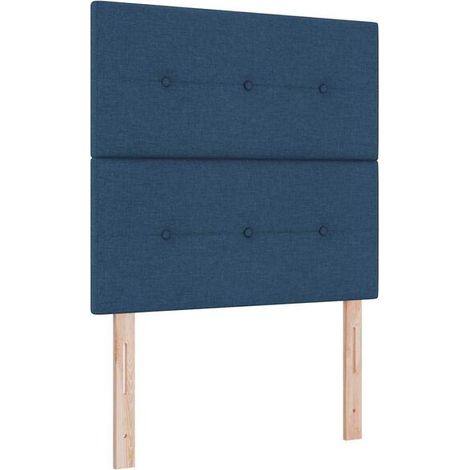 Matelas à ressorts LED avec matelas bleu, 80 x 200 cm, revêtement en tissu. (1/5)