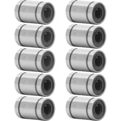 10 Roulements Linéaires LM6UU en Acier Allié, Alésage 6mm, Extérieur 12mm, Longueur 19mm pour Équipements Industriels (1/5)