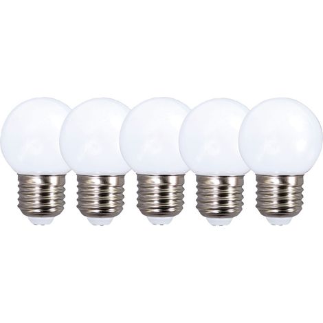TIBELEC Lot de 5 ampoules led opaque E27 50 Lm 7 W (1/3)