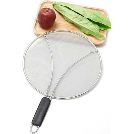 Couvercle antiprojections en acier inoxydable protgecran pour casseroles et poles 33 cm (1/4)