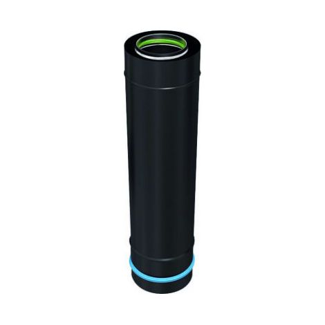 TEN – Conduit de fumée 470180 bi-flux inox 316 – Longueur 1000mm – Diamètre 80/125mm – Système concentrique étanche pour poêle à pellets