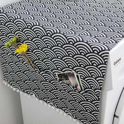 royaluxe - Housse de Protection pour Réfrigérateur avec Poches de Rangement,Couvercle Anti-poussière pour Machine à Laver,Housse de Machine à Laver, 55130cm (1/5)