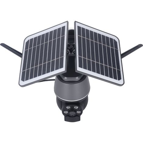 Kabelloses Solar-Sicherheitskamerasystem für den Außenbereich, 1080p, 3 MP, 360°-Schwenkkamera, Akku, Bewegungserkennung, Gegensprechfunktion, 4G (US-Version) (1/5)