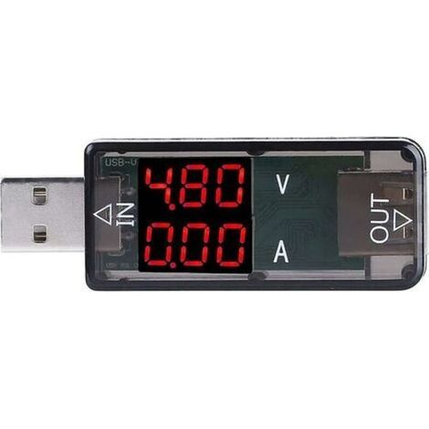 Testeur de tension USB, voltmètre LCD couleur USB ampèremètre compteur de courant multimètre chargeur testeur USB détection de tension en temps réel 6,7 2,4 1,5 cm (noir) Bett (1/5)