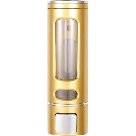 Liquid Soap Dispenser Wall Mount, 1 Chamber Bathroom Shower Pump Dispenser,Press Manually Lotion Soap Dispenser Use for Shampoo, Soap, Conditioner, Shower Gel, for Bathroom Kitchen Hotel (Gold) (1/5)