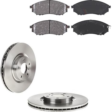 KIT FRENI ANTERIORI compatibile con NISSAN MURANO II (Z51) - DISCHI + PASTIGLIE OEM: P 56 058 / 17739 /SOSTITUZIONE DIRETTA/BASSA POLVERE/SILENZIOSO (1/5)