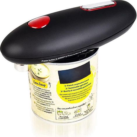 Kitchen Mama Elektrischer Dosenöffner mit automatischer Start- und Stoppfunktion per Knopfdruck, abgerundeten Kanten, ergonomischem Design, ideal für Menschen mit eingeschränkter Mobilität (1/5)
