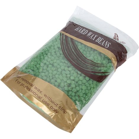 Cire dépilatoire dure en grains, 1000 g/sachet, pour l'épilation des bras, du corps et du maillot. À base d'aloe vera et de graines de sébum. (1/5)