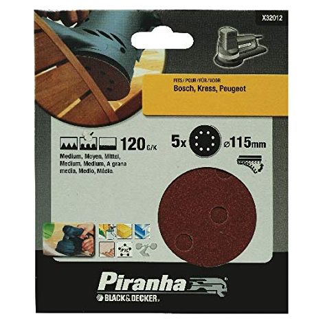 SET 5 DISCHI ABRASIVI MM.115 GRANA120