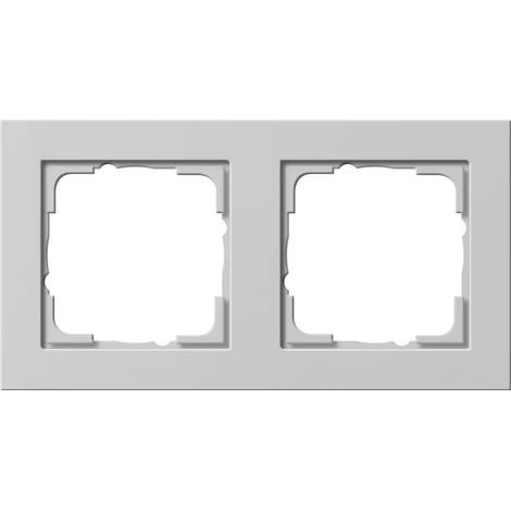 Gira Marco embellecedor 2f Gira E2 Gris m [021237], 0212 37