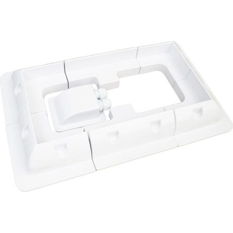Supports de fixation pour panneaux solaires, kit de montage de toit en ABS (7 pièces) pour camping-cars, caravanes, abris de jardin, garages et terrasses, blanc (1/4)