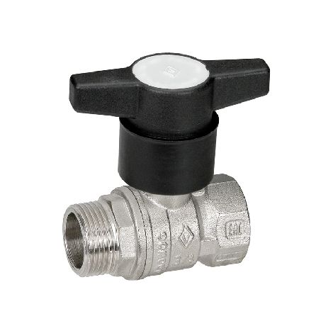 Valvola a sfera maschio/femmina con prolunga nylon 1/2" dn 15 pn 40