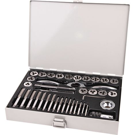 Gewindeschneider Set + Ratsche Zoll/Metrisch 38tlg (1/5)