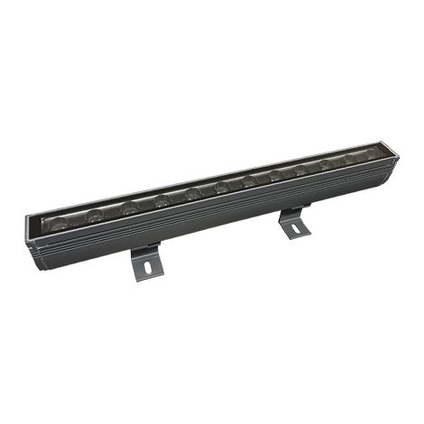 Wallwasher Lèche-Mur Extérieur Orientable 18W IP65 Graphite Avec Transfo ZAMBELIS E497 - 60 deg x 10 deg - Blanc chaud - 3000K