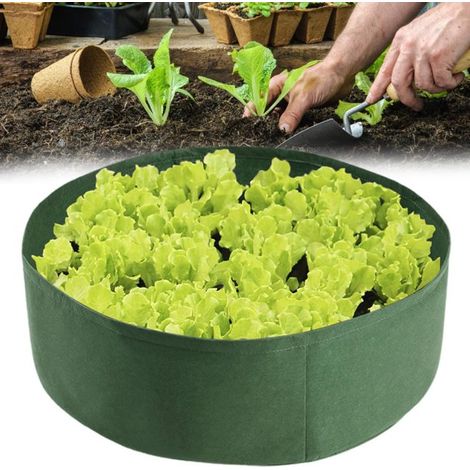 Sac de culture plantes et respirant seau rond pour pot semis légumes jardin 2 60x20cm (1/5)