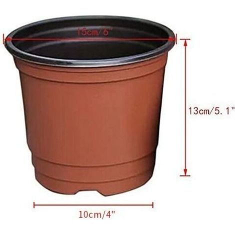 BDD 50 pezzi 15 cm Vasi in plastica per piante e fiori Vasi per piantine Contenitore per piante da vivaio (1/4)