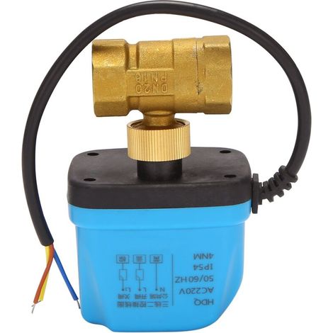 Vanne de Zone à 2 Voies Deux Moteur Boisseau SphéRique ÉLectrique Boule Inverseuse 220V DN20 (G3 / 4 Pouces) D'Inversion (1/4)