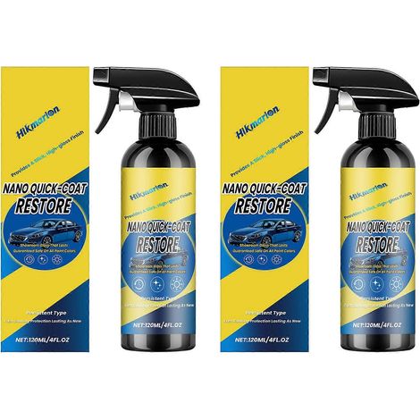 Cire de lavage rapide pour voiture - Agents de polissage rénovateurs pour l'entretien des véhicules neufs, la protection des véhicules stationnés en extérieur et le nettoyage du week-end (2 pièces) (1/5)