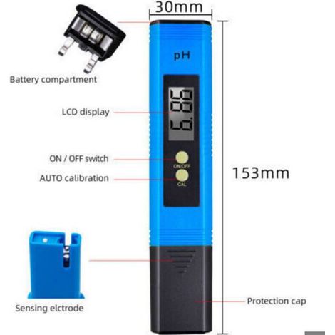 Testeur Eau - pH EC TDS - Mesure En Ligne Haute Précision - Pour Aquarium Hydroponie Piscine - 1 Pièce (1/4)