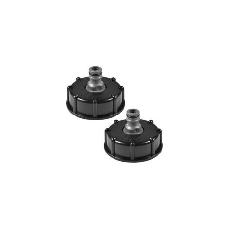 Wassertankdeckel, IBC-Tankadapter, S60x6-Anschluss, 1/2-Zoll-Gewindebohrung, geeignet für die Verwendung mit Gartenschlauch und Regenwassersammler –