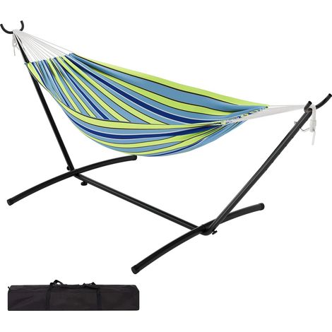 Amaca da giardino, letto sospeso robusto di facile installazione, amaca traspirante (Verde) (1/5)
