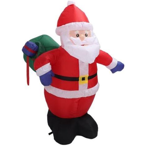 Muntra-Père Noël Gonflable de 3,9 Pieds avec Sac Cadeau, Décor de Noël Gonflable avec LED pour Décorations d'hiver Intérieures et Extérieures de Cour (Prise UE 220V) (1/5)