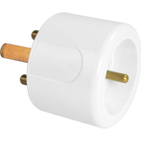 Adaptateur mâle 20A femelle 16A blanc (1/2)