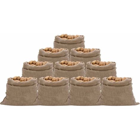 Jutesäcke 10 Stk. 100x110 cm 100% Jute 220 g/m²