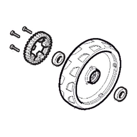 Roue arrière tondeuse à gazon Alpina 381007461/1