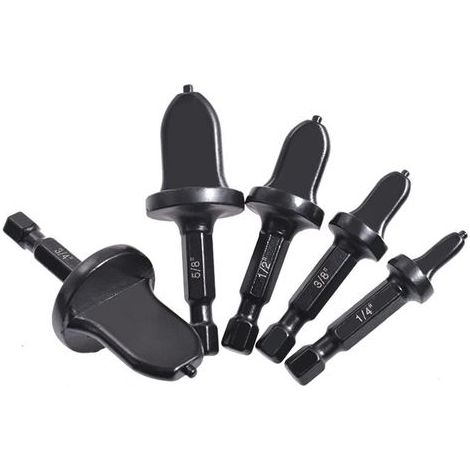 Outil d'expansion de tube en cuivre 5pcs Air Climating Conditionnement Expanseur Expanseur Swaging Tool Drift Bit Type Tlakeing Tools HSS Expanseur de tube de poignée hexagonale (1/5)
