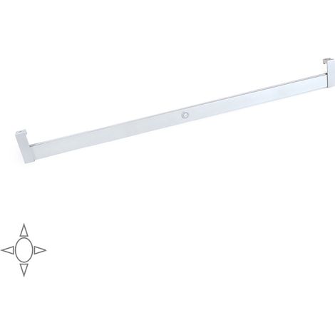 Barra appendiabiti Polux per armadi, luce LED, regolabile 858-1008 mm, sensore di movimento, Alluminio, Anodizzato opaco 5074862 EMUCA (1/5)